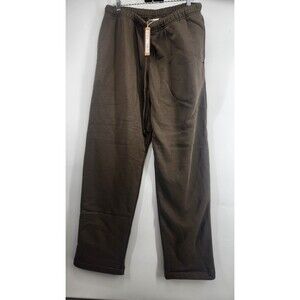 NWT SKIMS Men's Large Driftwood Fleece Lounge Straight Leg Pants Comfort